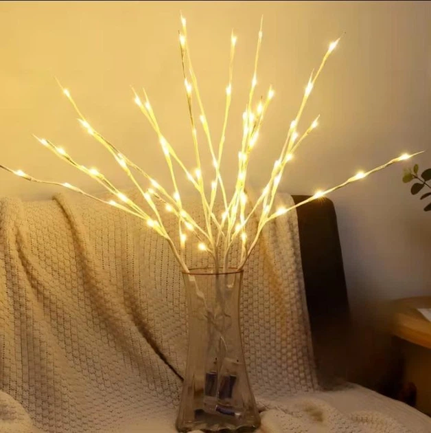 Гирлянда ветка 70 см, 20 LED, тёплый белый, на батарейках - Фото 6 Гирлянда ветка 70 см, 20 LED, тёплый белый, на батарейках - изображение 6