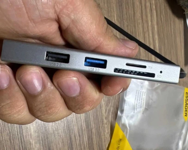 USB-хаб Essager 5-в-1 USB-C HDMI 4K, USB3.0, SD/TF кардридер - изображение 11