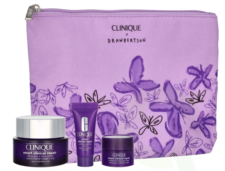 Набір для догляду за обличчям Clinique Smart Clinical Repair Крем для обличчя 50 мл + Сироватка для обличчя 10 мл + Крем для шкіри навколо очей 5 мл + Косметичка (192333236741) - зображення 2