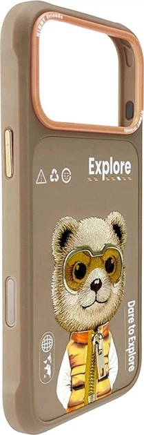 Панель Nimmy Cool&Cute 2.0 Bear для Apple iPhone 17 Pro Beige (6971080313844) - зображення 3