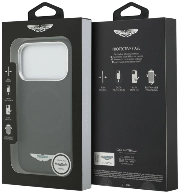 Панель Aston Martin HC FW Logo MagSafe для Apple iPhone 17 Pro Black (3666339533236) - зображення 8