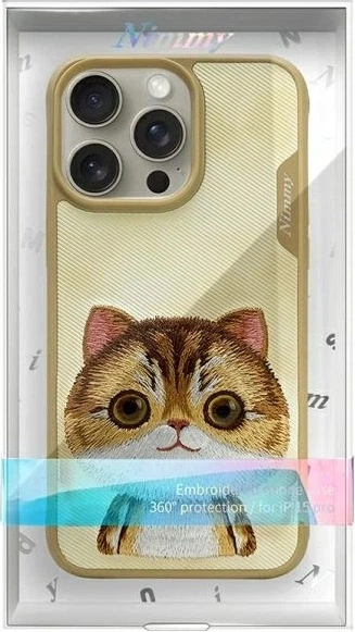 Панель Nimmy Big Eyed Pet 2.0 Cat для Apple iPhone 15 Pro Khaki (6971080317422) - зображення 7