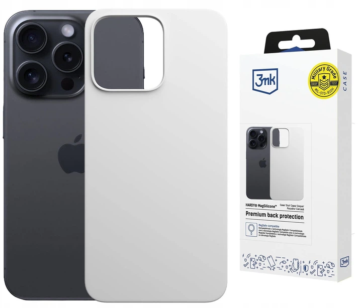 Etui 3MK Hardy MagSilicone do Apple iPhone 13 Pro Max Silver (5903108661607) - obraz 5