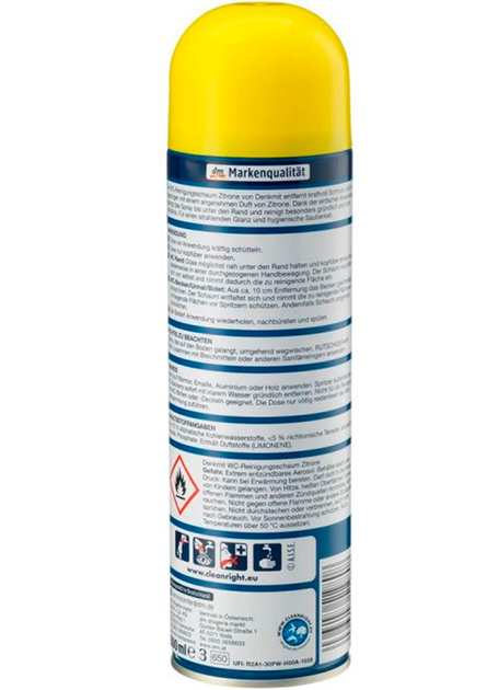 Пена-очиститель для туалета Denkmit WC Zitroneit Цитрус, 500 мл - изображение 5