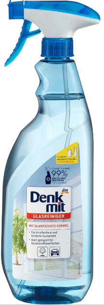 Спрей DENKMIT GLASREINIGER для миття вікон та дзеркал, 1л - Фото 4 Спрей DENKMIT GLASREINIGER для миття вікон та дзеркал, 1л - зображення 4