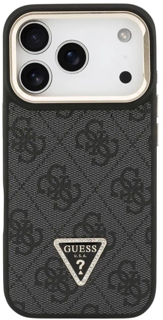 Панель Guess 4G PU Triangle Logo & Stand Camera Magsafe для Apple iPhone 17 Pro Max Black (3666339534424) - зображення 3