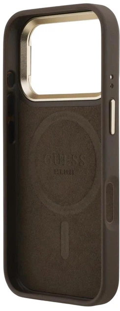 Etui Guess 4G PU Triangle Logo & Stand Camera Magsafe do Apple iPhone 17 Pro Max Brown (3666339534455) - obraz 6