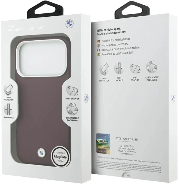 Чохол BMW Sign Full Wrapped Metal MagSafe для Apple iPhone 17 Pro Red (3666339551353) - зображення 8