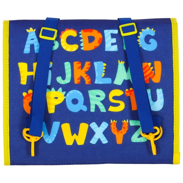 Сенсорна маніпуляційна дошка KIK Montessori валіза-рюкзак Синя (5903039765382) - зображення 6