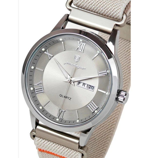 Чоловічий Годинник Бежевий Наручний Poedagar Berlin Nylon Creamy, 2 Ремешка (373749) - Фото 2 Чоловічий Годинник Бежевий Наручний Poedagar Berlin Nylon Creamy, 2 Ремешка (373749) - зображення 2