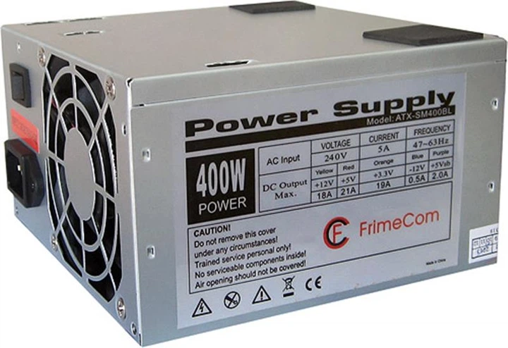 Блок живлення FrimeCom 400W ATX-SM400BL 12 (ATX-SM400BL 12) Б/В - Фото 2 Блок живлення FrimeCom 400W ATX-SM400BL 12 (ATX-SM400BL 12) Б/В - изображение 2
