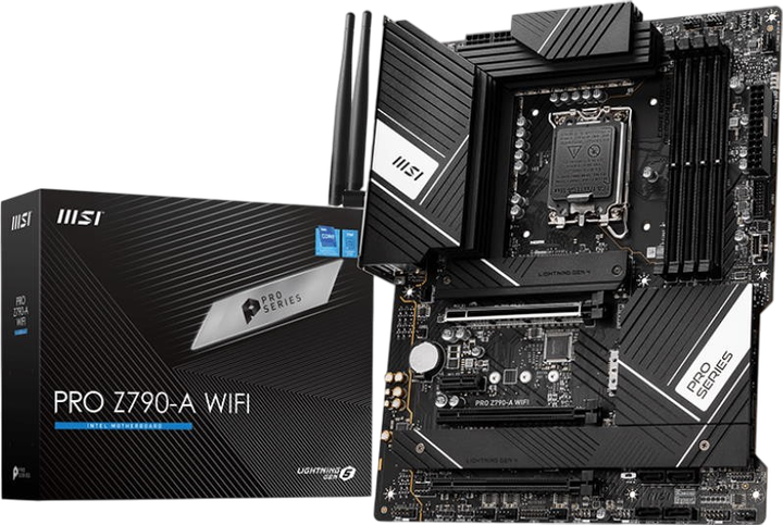 Материнська плата MSI Z790-A Pro Wi-Fi LGA 1700 (PRO Z790-A WIFI) Б/В - Фото 1 Материнська плата MSI Z790-A Pro Wi-Fi LGA 1700 (PRO Z790-A WIFI) Б/В - зображення 1