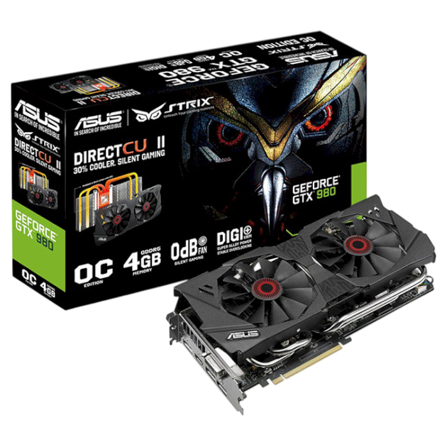 Відеокарта GeForce GTX 980 4GB Asus Strix Direct CU II OC (STRIX-GTX980-DC2OC-4GD5) Б/В - изображение 2