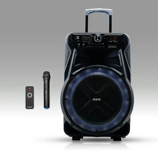 Акустическая переносная колонка ZXX-7272 600 Вт на колёсиках