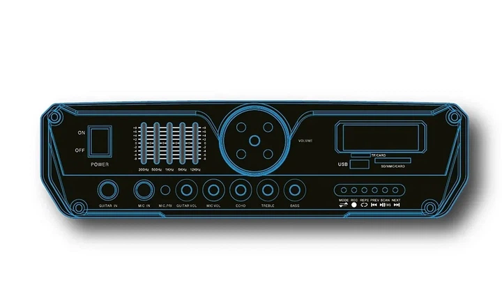 Акустическая переносная колонка ZXX-7272 600 Вт на колёсиках