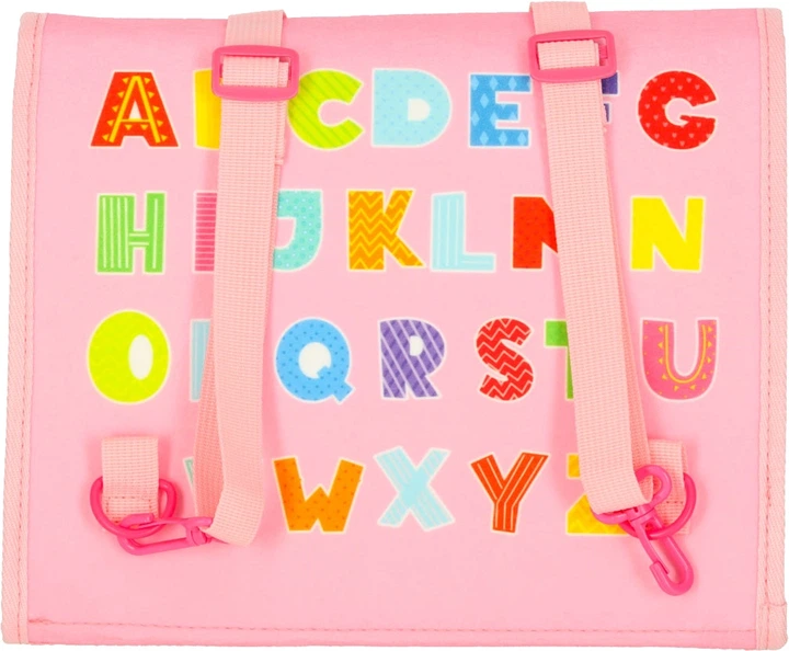 Сенсорна маніпуляційна дошка KIK Montessori валіза-рюкзак Рожева (5903039765375) - зображення 6