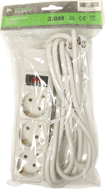 Listwa zasilająca PowerPlant 3 m 3 gniazdka (PPSA10M30S3) - obraz 2