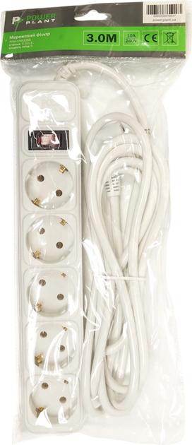 Listwa zasilająca PowerPlant 3 m 5 gniazdek (PPSA10M30S5) - obraz 2