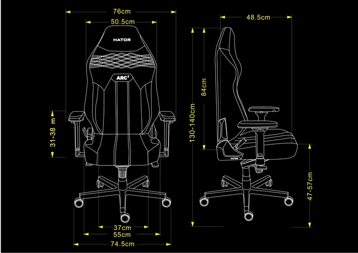 Крісло для геймерів Hator Arc 3 L Velour Milk Shake (HTC3442L) - зображення 13