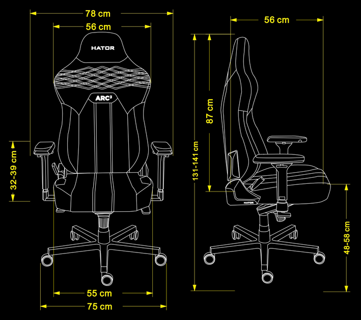 Крісло для геймерів Hator Arc 3 XL Velour Milk Shake (HTC3442XL) - зображення 13