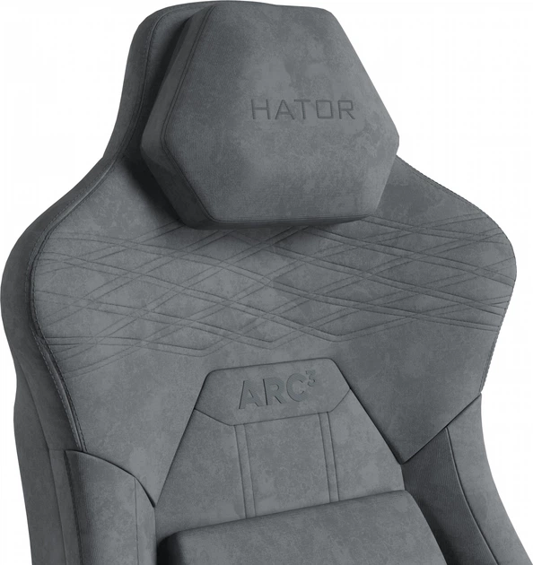 Крісло для геймерів Hator Arc 3 XL Velour Grey (HTC3446XL) - зображення 4