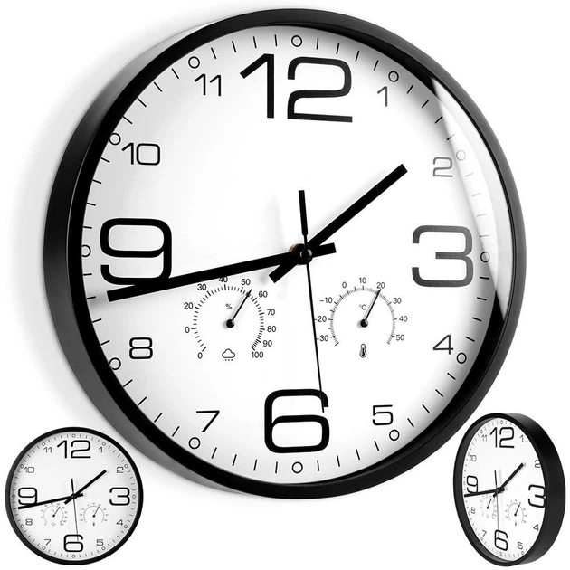Настінний годинник Vilde 569614 з термометром гігрометром Білий 30 см (5904316455286) - зображення 8