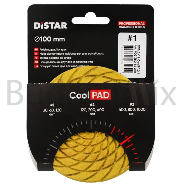 Круг алмазний полірувальний DiStar CooLPAD 1 100x3x15x22,23 мм - Фото 1 Круг алмазний полірувальний DiStar CooLPAD 1 100x3x15x22,23 мм - изображение 1