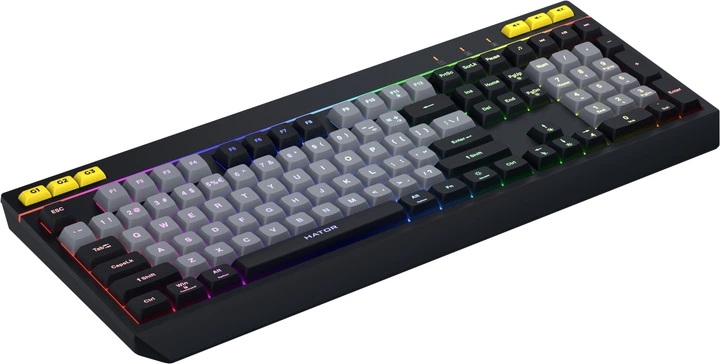 Klawiatura przewodowa HATOR Icefall US layout USB Black/Grey (HTK401US) - obraz 3