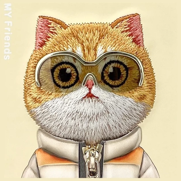 Etui plecki Nimmy Cool&Cute 2.0 Cat do Apple iPhone 16 Pro Max Khaki (6971080319471) - obraz 7