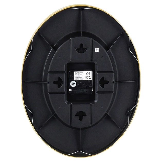 Настінний годинник Vilde 569934 з термометром гігрометром Чорний Золотий 27 x 34.5 см (8720573546775) - зображення 3