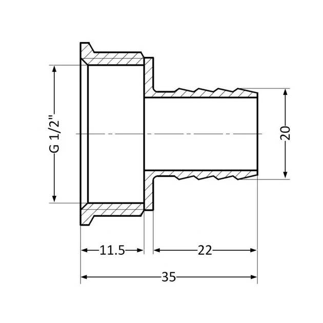 Штуцер Thermo Alliance Standart 20х1/2" ВР SD4261520 - зображення 2
