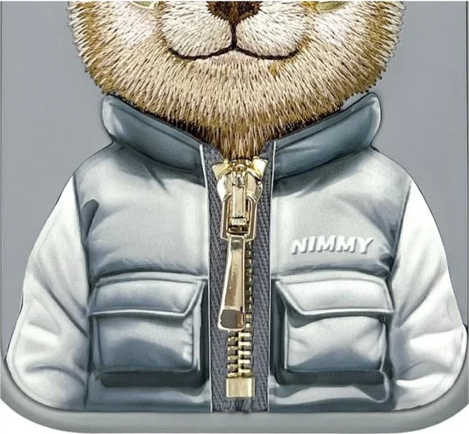 Etui plecki Nimmy Cool&Cute 2.0 Bear do Apple iPhone 16 Grey (6971080319488) - obraz 9