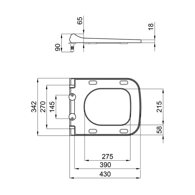 Сидіння для унітазу Qtap (Tern) з мікроліфтом Slim QT99HY2238W - зображення 2