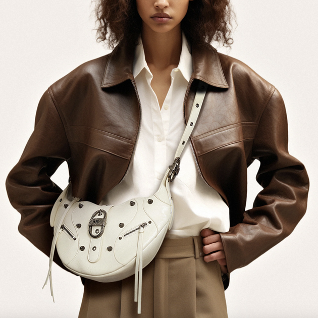Жіноча сумка JW PEI Tessa Crushed Shoulder Bag White. (0137) - зображення 4