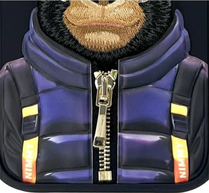 Etui plecki Nimmy Cool&Cute 2.0 Monkey do Apple iPhone 16 Black (6971080319518) - obraz 9