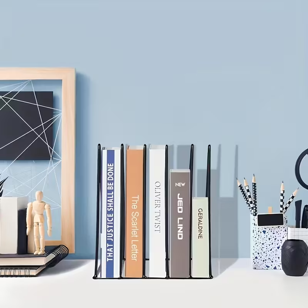 Підставка металева для файлів, книг, журналів, документів. Трикутний тримач на 5 відділів - Фото 2 Підставка металева для файлів, книг, журналів, документів. Трикутний тримач на 5 відділів - зображення 2