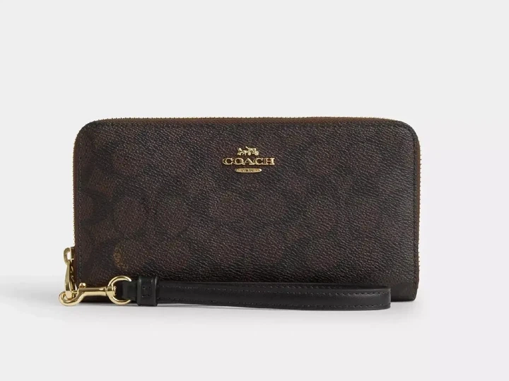 Кошелек Coach Long Zip Around Wallet In Signature Canvas.(арт.2129) - Фото 1 Кошелек Coach Long Zip Around Wallet In Signature Canvas.(арт.2129) - изображение 1