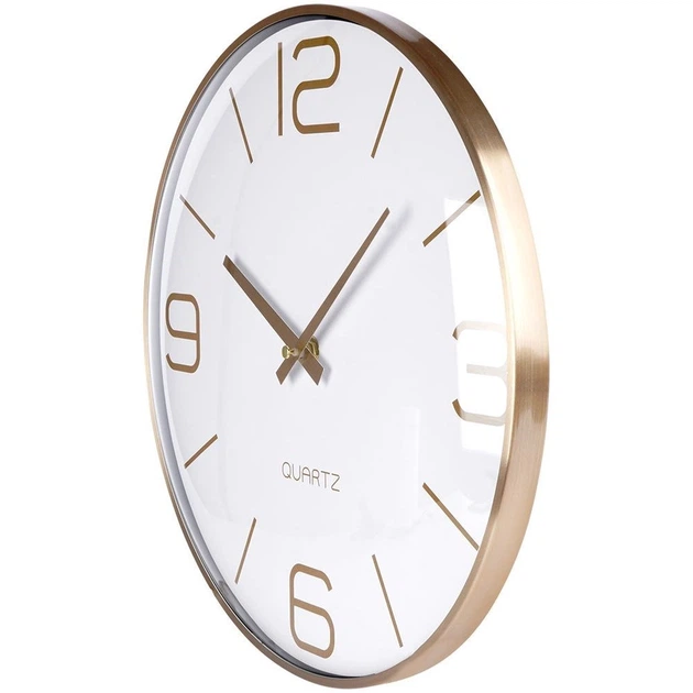 Настінний годинник Vilde 569610-B Білий Золотий 30 см (5904316455248) - зображення 2