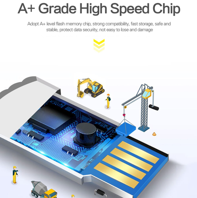 Флеш-накопитель крутящий USB 3.0 SEUNO Metal Drive 2 ТБ металлический корпус для ПК ноутбука и хранения архивов (GS807) - изображение 7