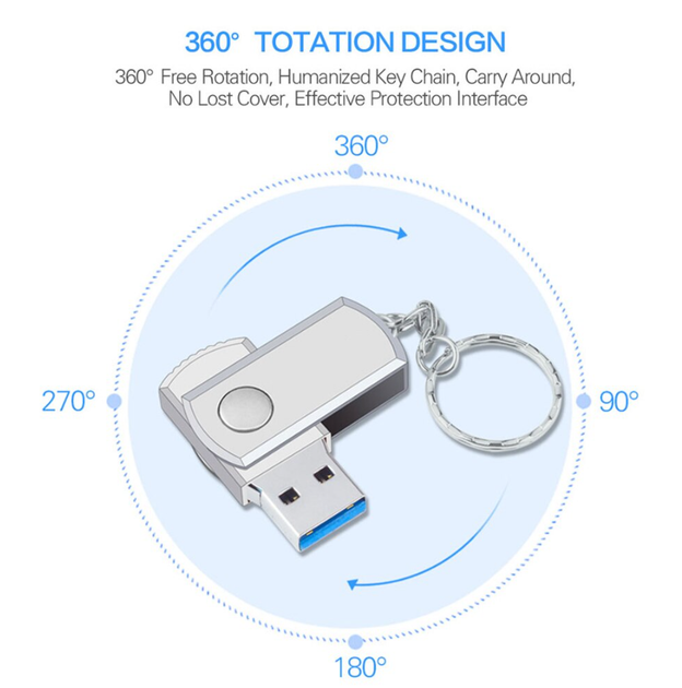 Флеш-накопитель крутящий USB 3.0 SEUNO Metal Drive 2 ТБ металлический корпус для ПК ноутбука и хранения архивов (GS807) - изображение 8
