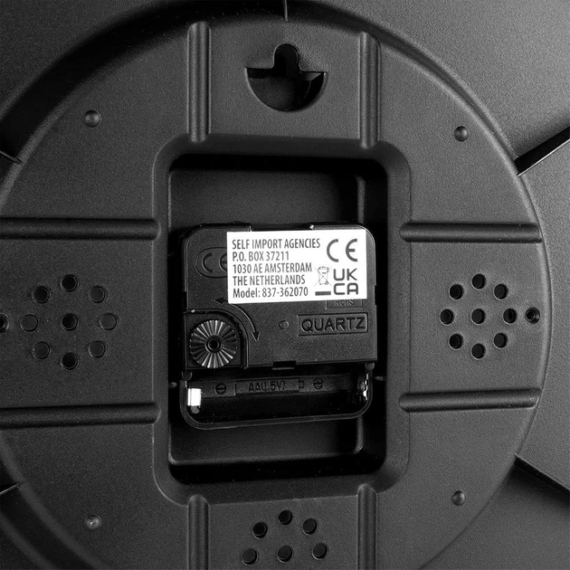 Настінний годинник Vilde 569952 Чорний Золотий будильник 20.5 x 24 см (8720573881999) - зображення 6