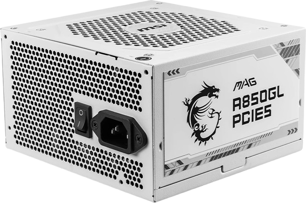 MSI ホワイト電源ユニット 850W Блок живлення MSI MAG A850GL PCIE5 850W 80+ Gold White (MAG A850GL