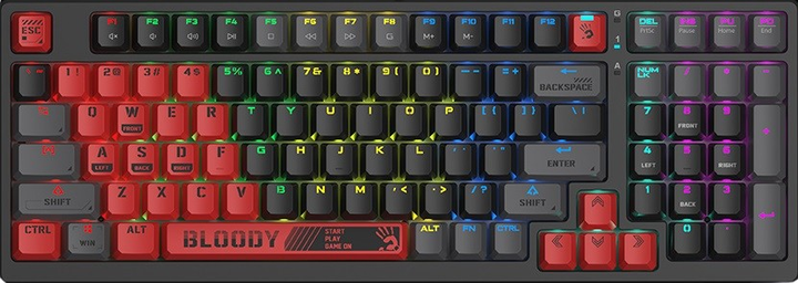 Клавіатура A4Tech Bloody S98 Sports RGB Red Black - зображення 3