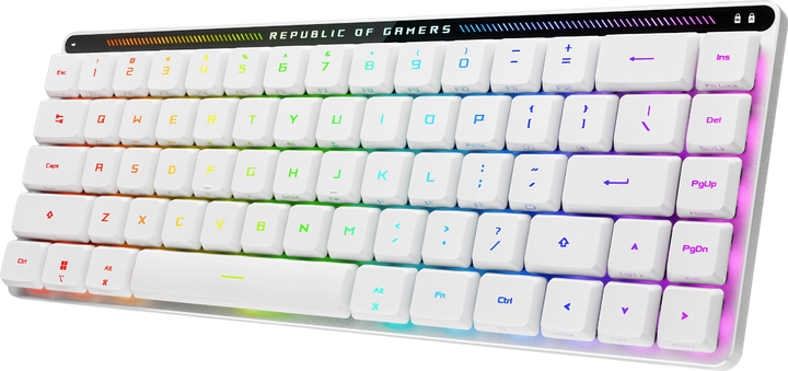 Клавіатура бездротова Asus ROG Falchion RGB White (90MP03EC-BKMA10) - Фото 2 Клавіатура бездротова Asus ROG Falchion RGB White (90MP03EC-BKMA10) - изображение 2