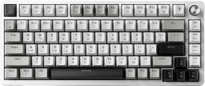 Клавіатура GamePro Genesis MK126 Silverlight White - Фото 2 Клавіатура GamePro Genesis MK126 Silverlight White - зображення 2