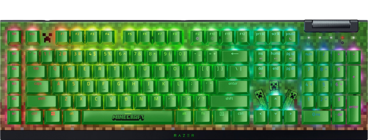 Клавіатура RAZER BlackWidow V4 X Minecraft Edition (RZ03-04704100-R3M1) - Фото 1 Клавіатура RAZER BlackWidow V4 X Minecraft Edition (RZ03-04704100-R3M1) - изображение 1
