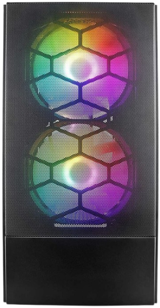 Корпус 1stPlayer X4-M-2F1P-1F1 RGB Black (X4-M-BK-2F1P-1F1) - изображение 2