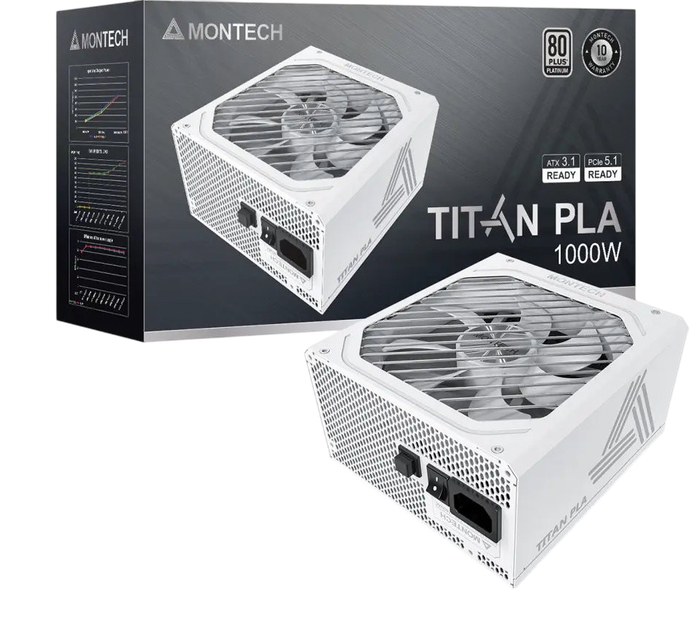 Блок живлення Montech Titan Pla 1000W 80+ Platinum - Фото 1 Блок живлення Montech Titan Pla 1000W 80+ Platinum - изображение 1