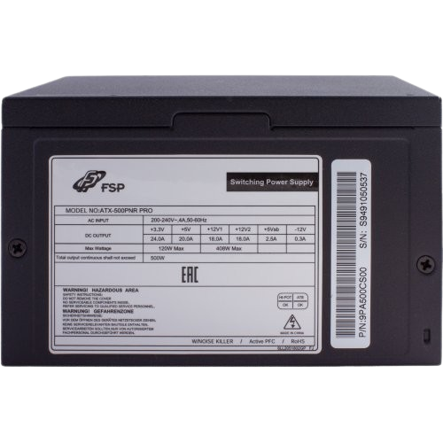 Блок живлення FSP PNR PRO 500W (ATX-500PNR PRO) - зображення 2