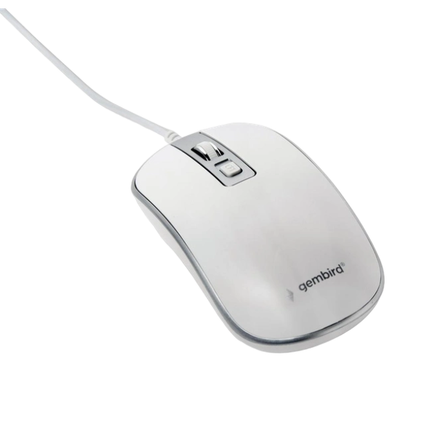 Миша Gembird MUS-4B-06-WS White/Silver - Фото 1 Миша Gembird MUS-4B-06-WS White/Silver - зображення 1